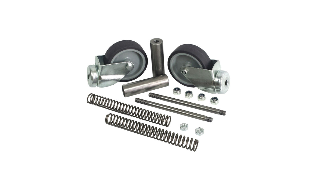 Set-of-swivel-castors-with-plunger-assemblies