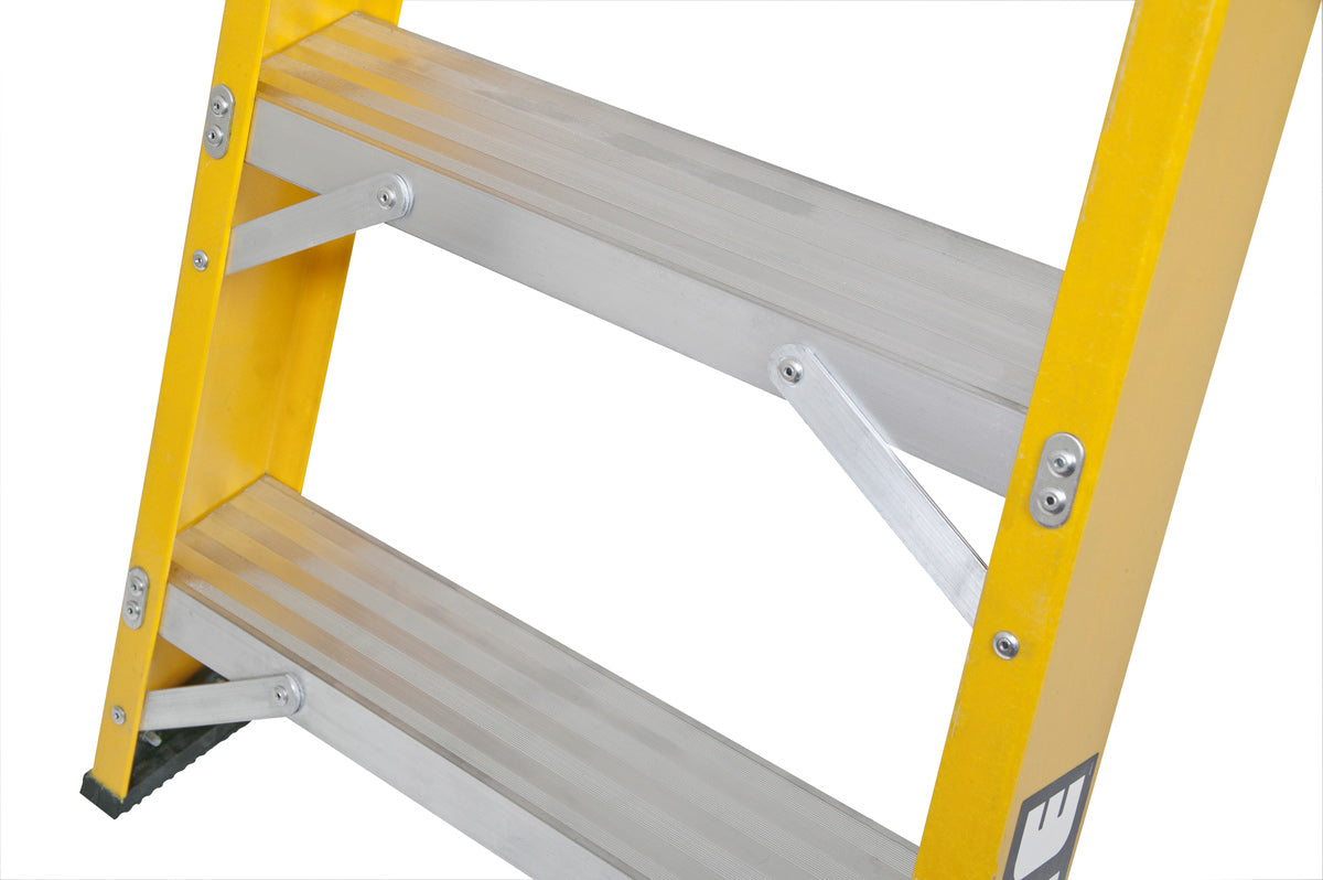 Lyte Heavy Duty Glassfibre Platform Stepladders - With Optional Handrails