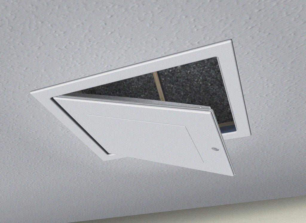 Drop Down Loft Access Hatch with Twist Action Catch