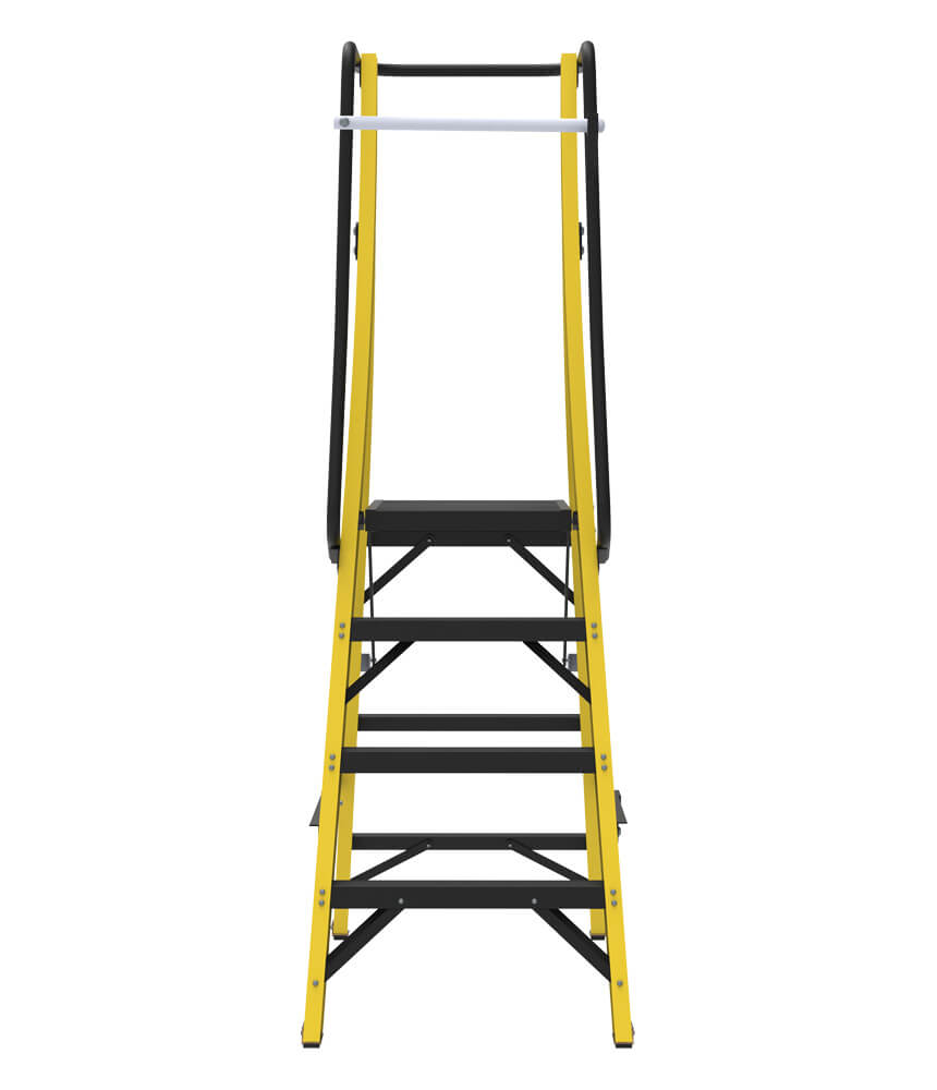 GRP Protect Enclosed Platform Step Ladder Front View