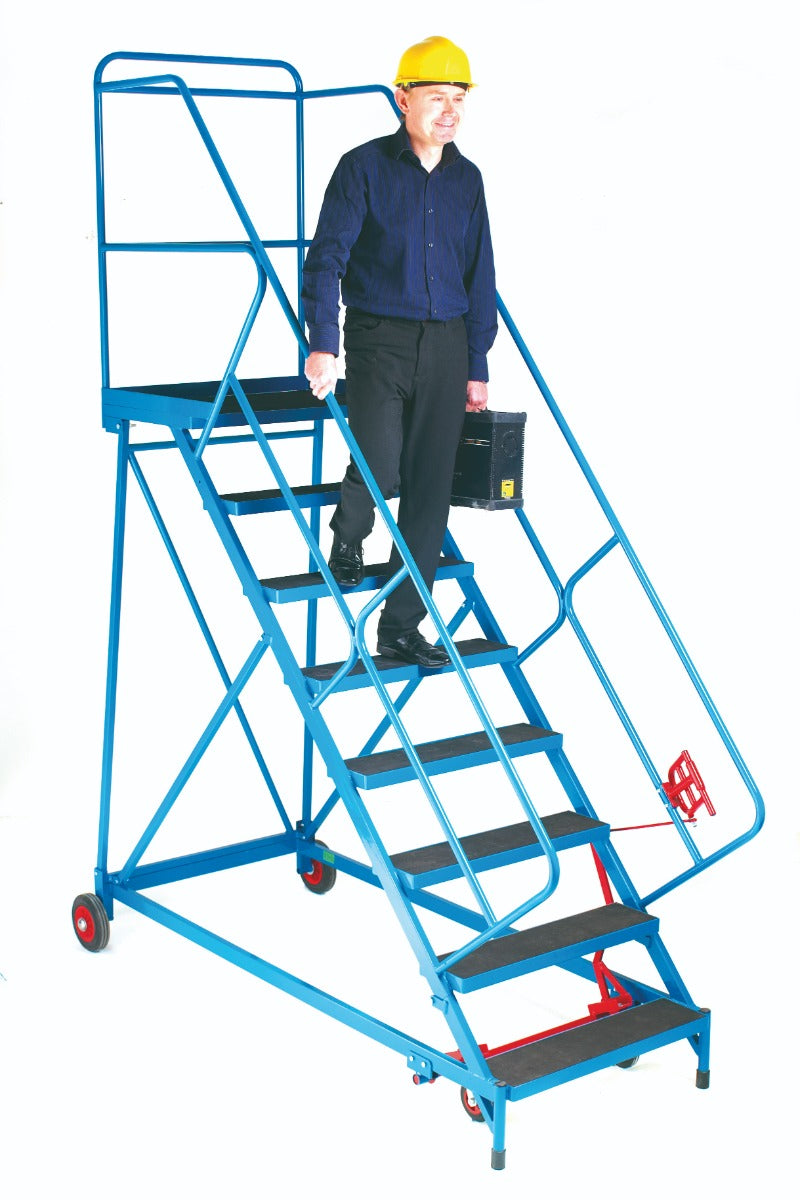 Heavy Duty Wide Tread Trojan Mobile Warehouse Steps