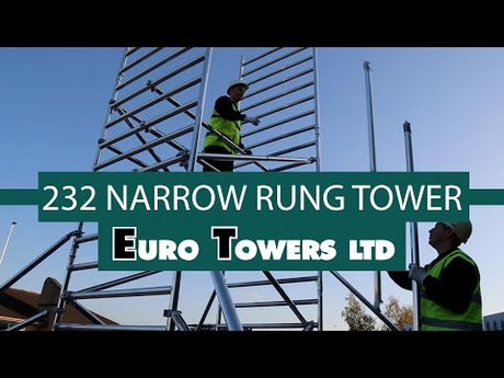 EuroTowers 232 Single Width Narrow Rung 3T Tower - 1.3 m