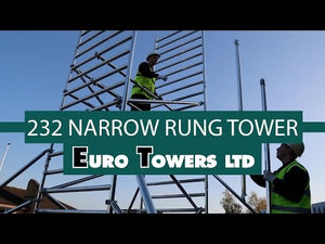 EuroTowers 232 Single Width Narrow Rung 3T Tower - 3.7 m