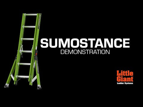 Little Giant Hyperlite Sumostance Extension Ladder With Adjustable Stabiliser - 2 x 12