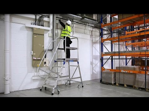 Zarges Z600 Mobile Single-Sided Access Warehouse Step - 1.20m