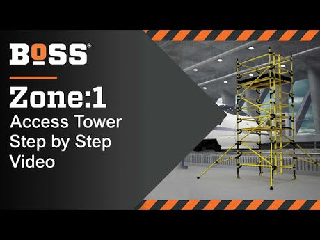 Boss Zone 1 Single Width GRP Fibreglass Tower - 9.7m Platform Height