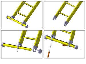 Fibreglass GRP Single Section Pole Ladder Stabiliser Bar Instructions