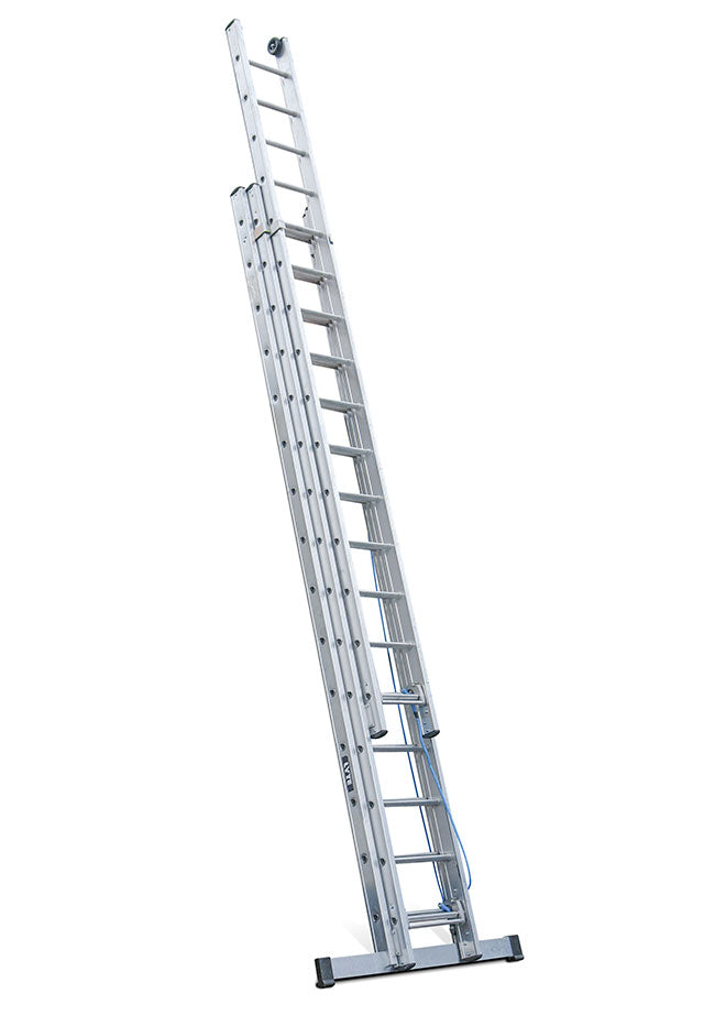 Lyte EN131 Professional 3 Section Rope Operated Extension Ladders extended NHT355