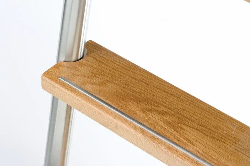 Stainless Steel Rolling Ladder With Tread Insert