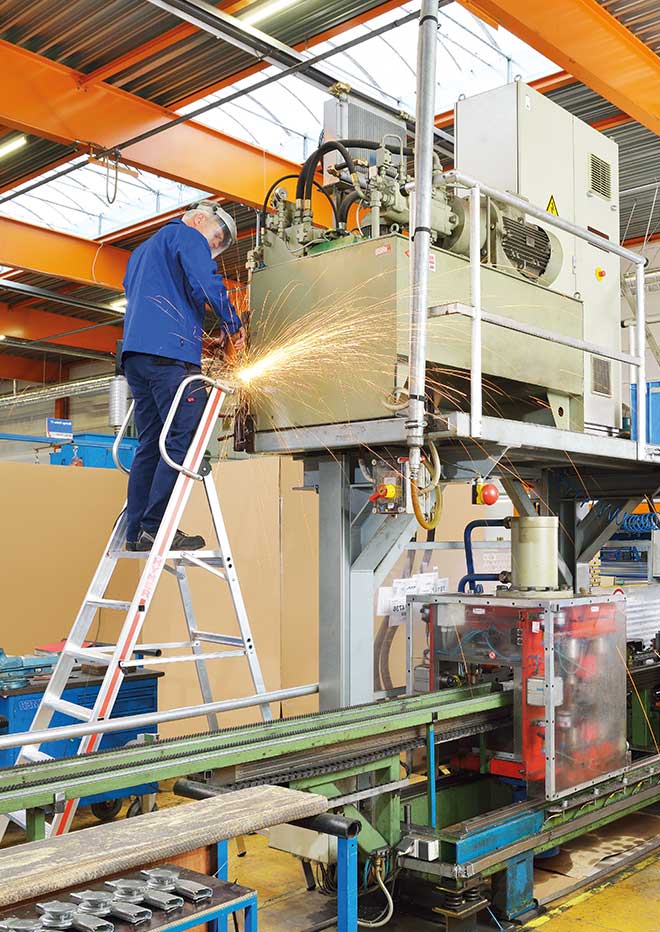 Hymer Platform Step Ladder In Use