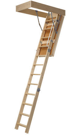 Scandinavian MidMade Deluxe Fire Certified Folding Timber Loft Ladder - 540 x 1130mm