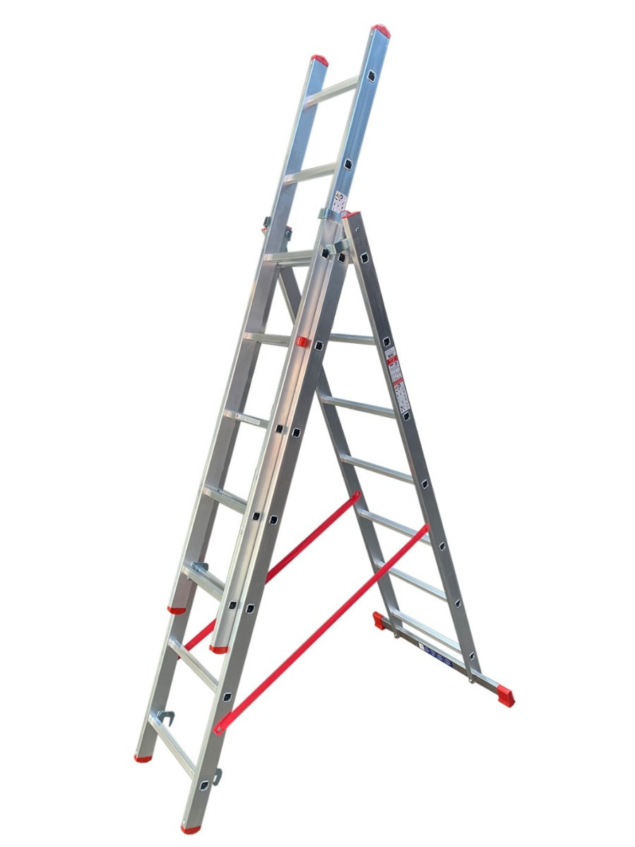 HoME Triple Section 11 Rung Combination Ladder 3m