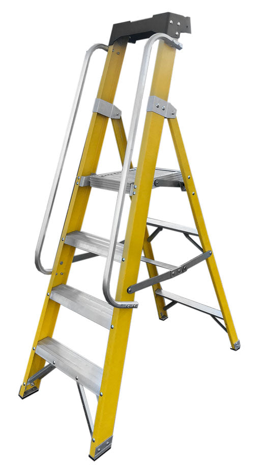 GRP Platform Ladder With Double Handrails