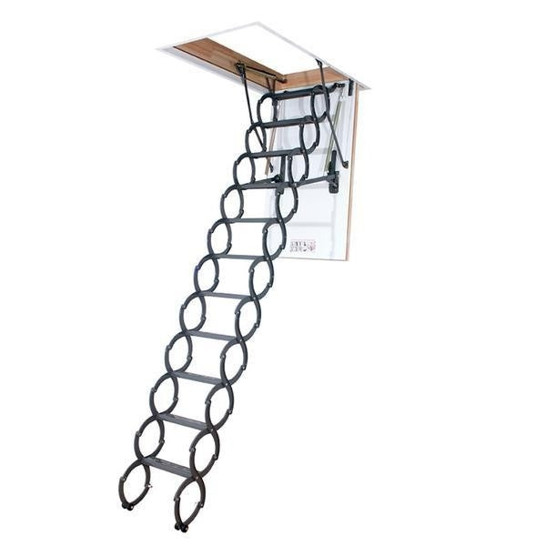 Fakro LST 280 Powder Coated Scissor Style Loft Ladder With Hatch
