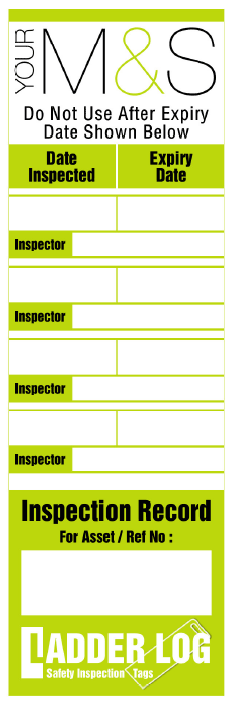 Personalised Ladder Log Tag for Marks & Spencer