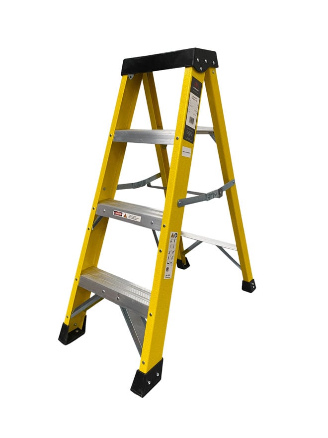 EN131 Professional GRP Swingback Stepladders - 4 Tread GRPS04