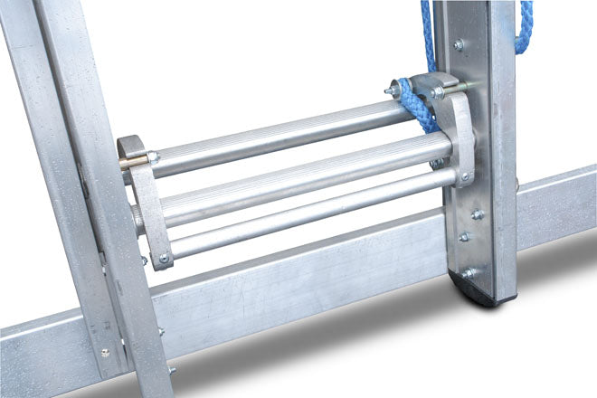 Lyte EN131 Professional 3 Section Rope Operated Extension Ladders NHT355 stabiliser bar