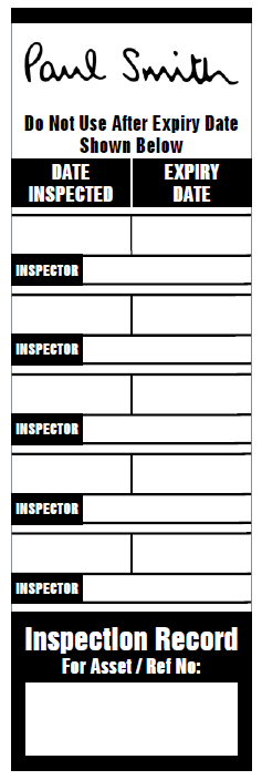 Personalised Ladder Log Tag for Paul Smith