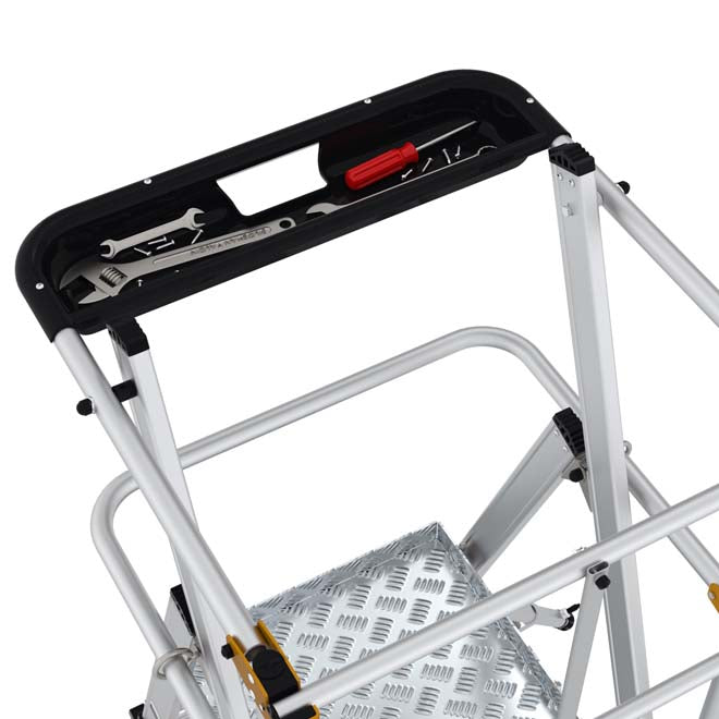 Climb-It EN131 Folding Steps With Enclosed Platform