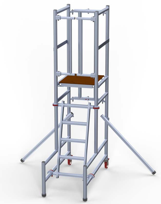 UTS Aluminium Adjustable BS8620 Podium Step - 1.50 m Platform
