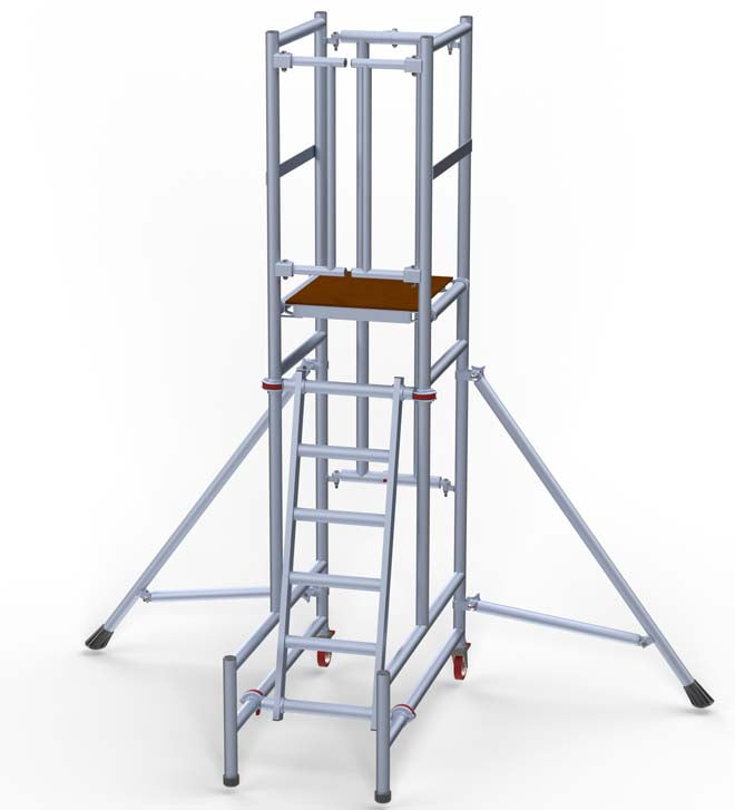 UTS Aluminium Adjustable BS8620 Podium Step - 1.75 m Platform