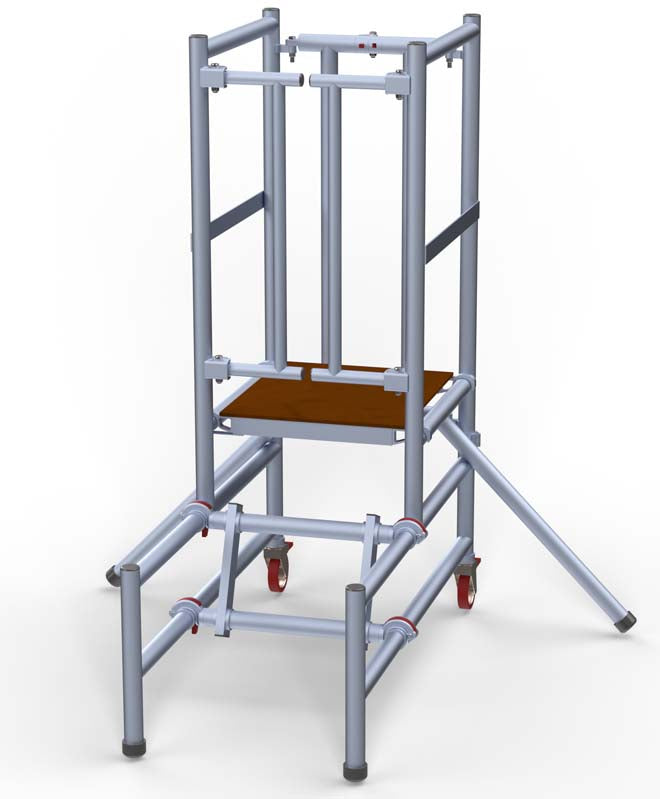 UTS Aluminium Adjustable BS8620 Podium Step - 0.75 m Platform