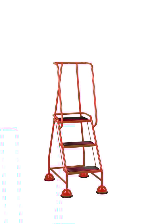 Steptek Classic Warehouse Steps - 3 Tread Red