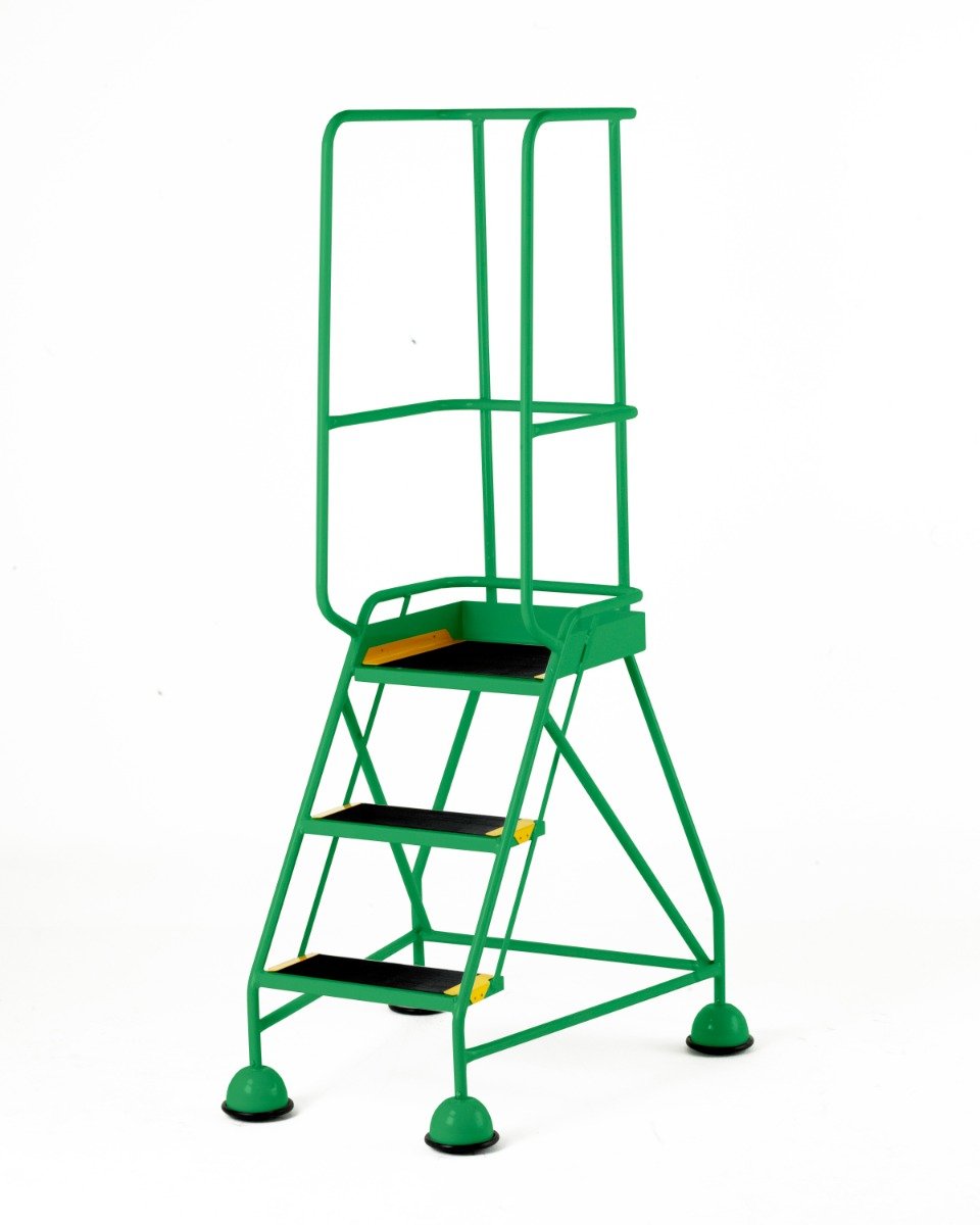 Steptek BS Approved Classic Warehouse Steps - 3 Tread In Green