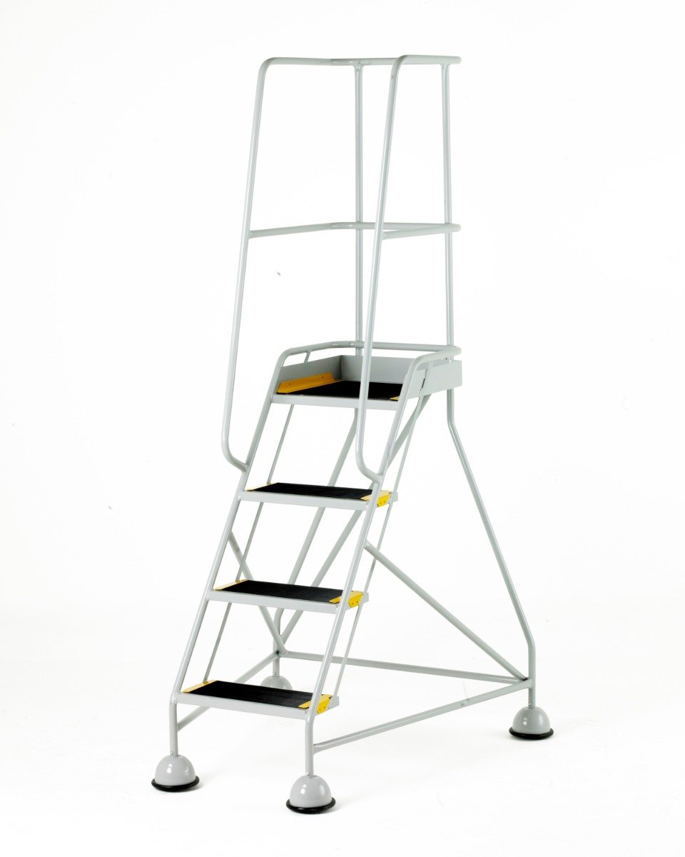 Steptek BS Approved Classic Warehouse Steps - 4 Tread In Grey