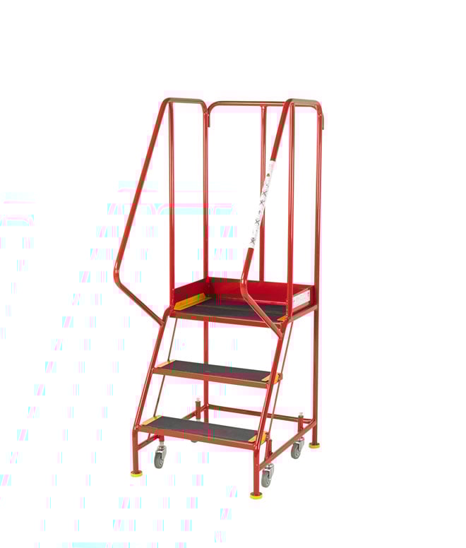 Premier BS Approved Warehouse Steps - 3 Tread - Rubber Treads