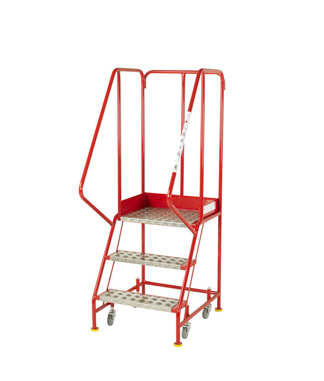 Premier BS Approved Warehouse Steps - 3 Tread - Aluminium Treads