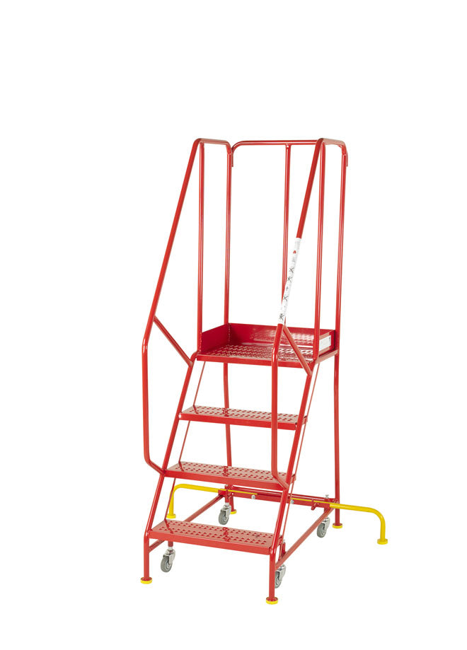 Premier BS Approved Warehouse Steps - 4 Tread - Punched Treads