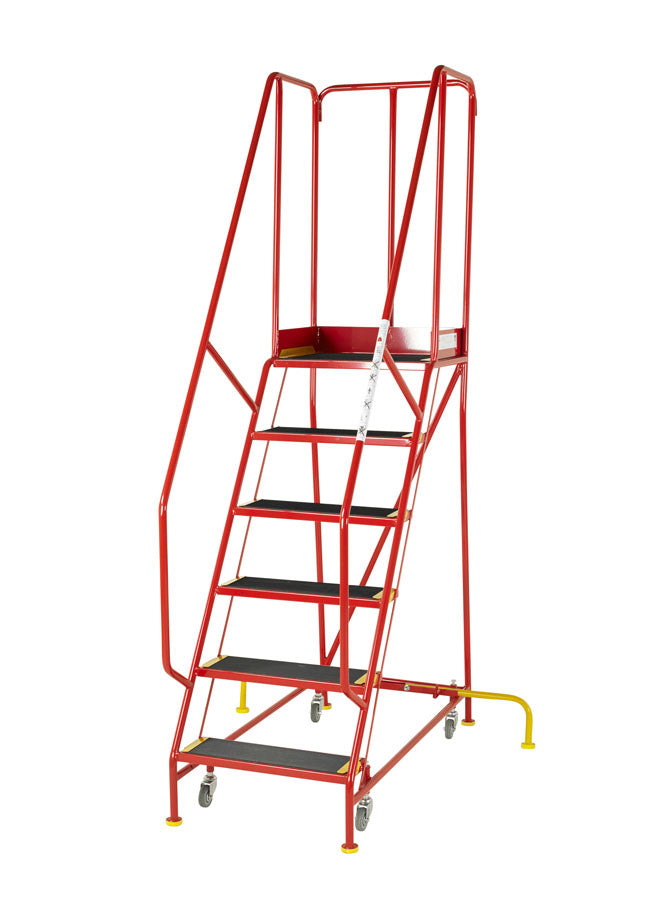 Premier BS Approved Warehouse Steps - 6 Tread - Rubber Treads
