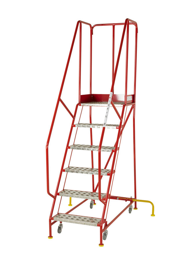 Premier BS Approved Warehouse Steps - 6 Tread - Aluminium Treads