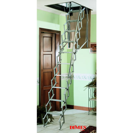 Dimes SAF Concertina Loft Ladder - 3.00m