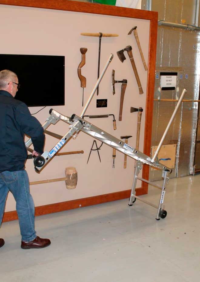 Safety Deck Transported On Mobile Wheels