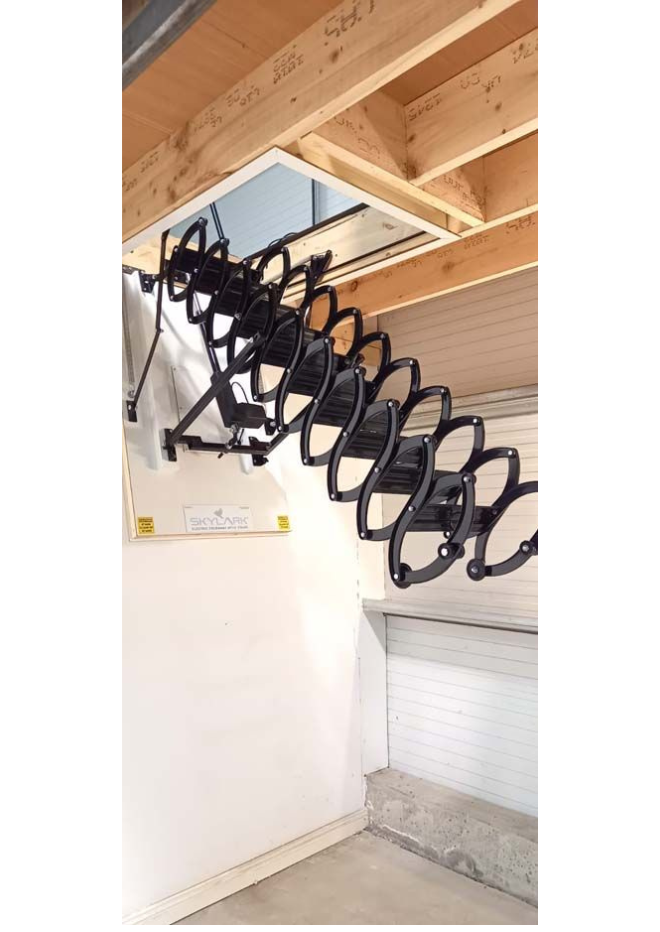 Skylark Electric Steel Concertina Loft Ladder - 2.9 m