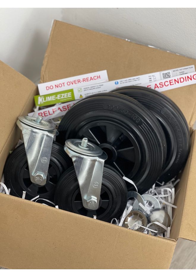 Klime-ezee Refurb Pack A - Including Wheels & Castors - everything included in the kit in a box