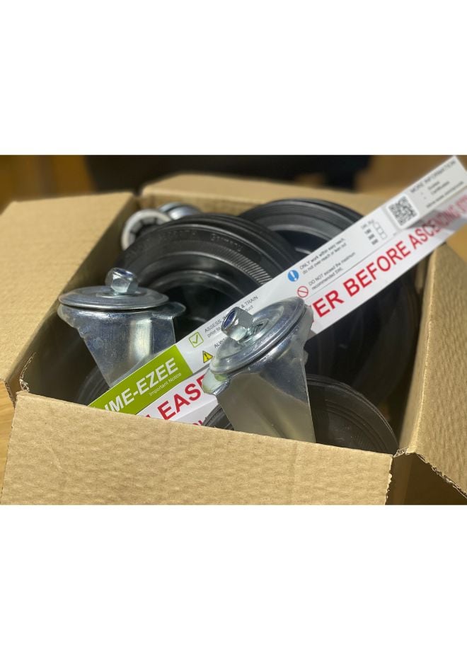 Klime-ezee Refurb Pack C - Including Wheels & Castors - everything within the kit shown in a box
