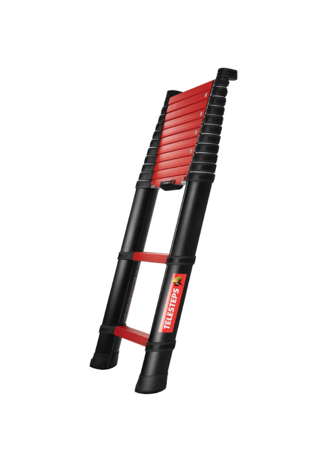 TELESTEPS RESCUE LINE TELESCOPIC LADDER - red - closed