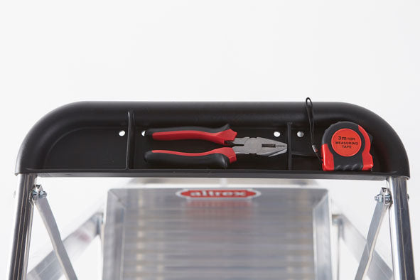 Rolguard Safety Ladder With Enclosed Platform