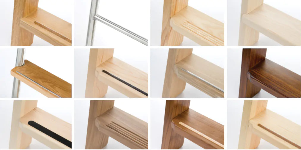 Stainless Steel Rolling Ladder Tread Insert Options