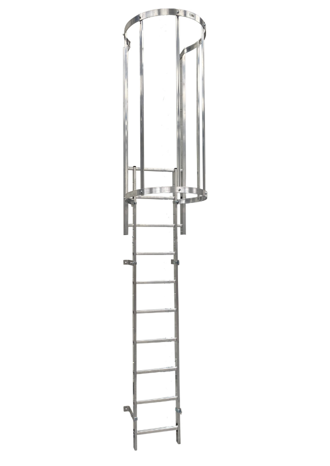 Roof Access Ladder With Hoops