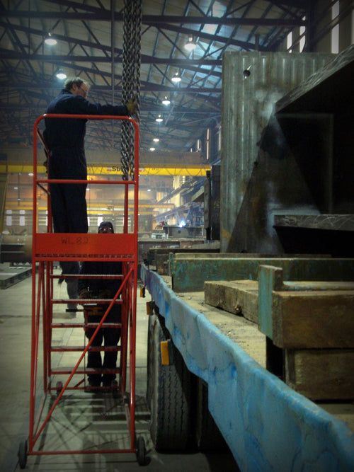 Klime-ezee vehicle access platform for accessing trailer at Watson Steel