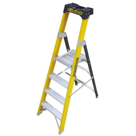 GPC Climb It Fibreglass Swing Back Step Ladder - 8 Tread