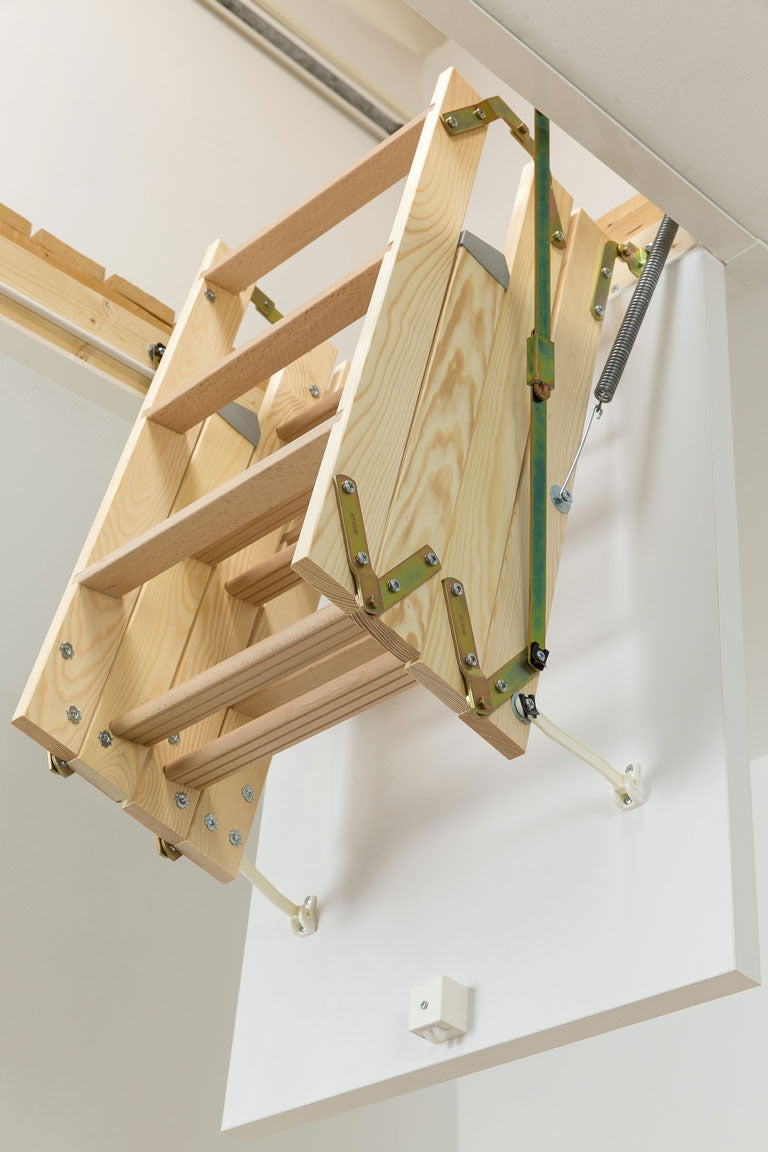 Werner-Click-Fix-36-Timber-Loft-Ladder-Stored