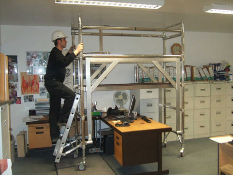 Euro Towers High Clearance Unit - 3m Length - positioned over a desk 
