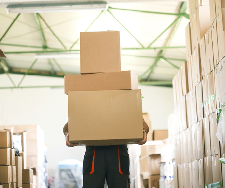 Manual Handling - Man With Multiple Boxes