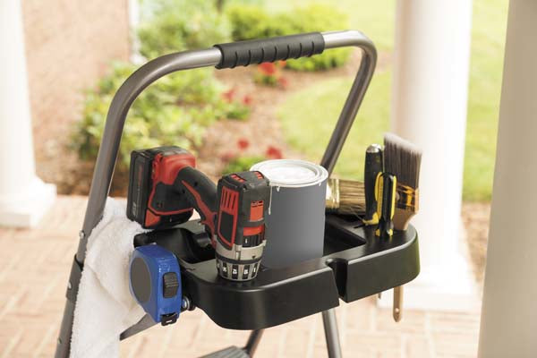 Werner 3 Tread Sure Grip Step Stool Tool Tray