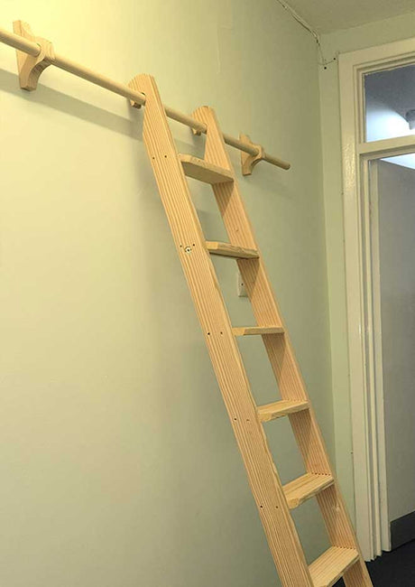 Timber Shelf Ladder On 1m Pole